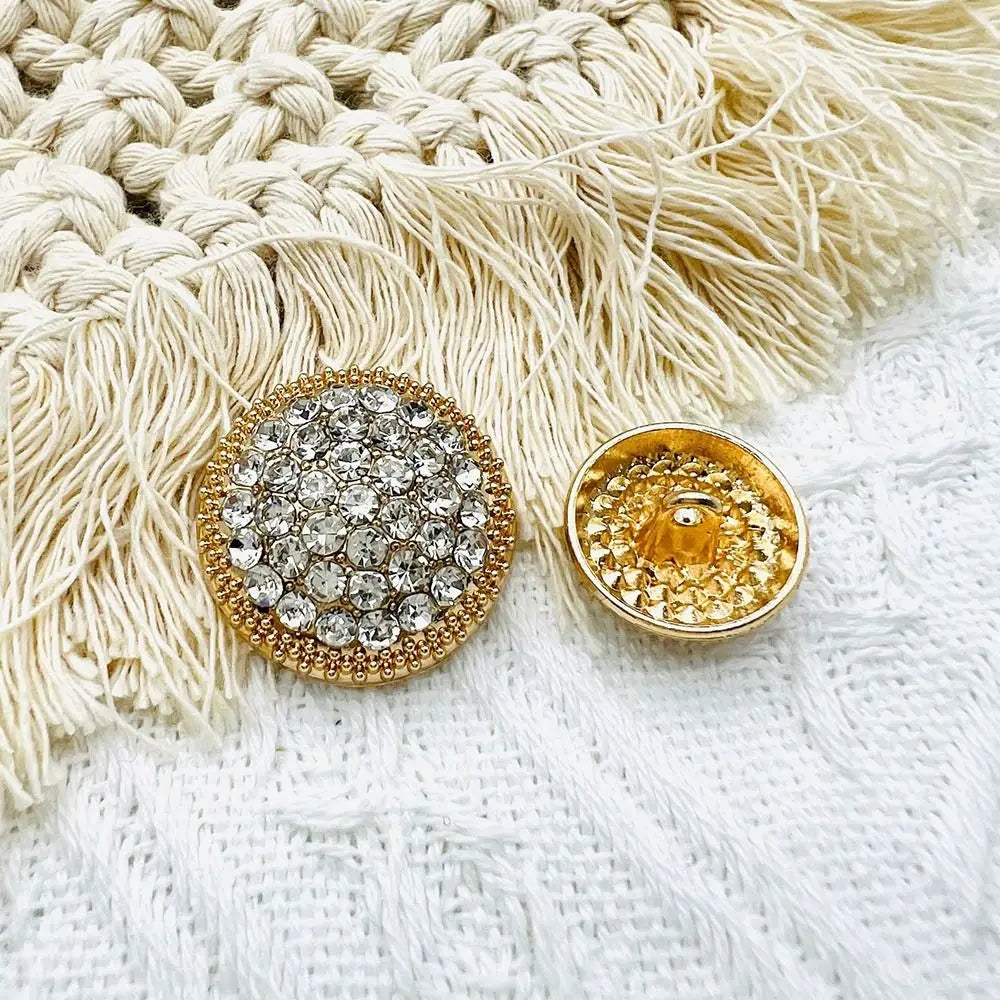 10-Pack Metal Rhinestone Snap Buttons for DIY Sewing & Crafts Rhinestone Sewing Buttons Axl