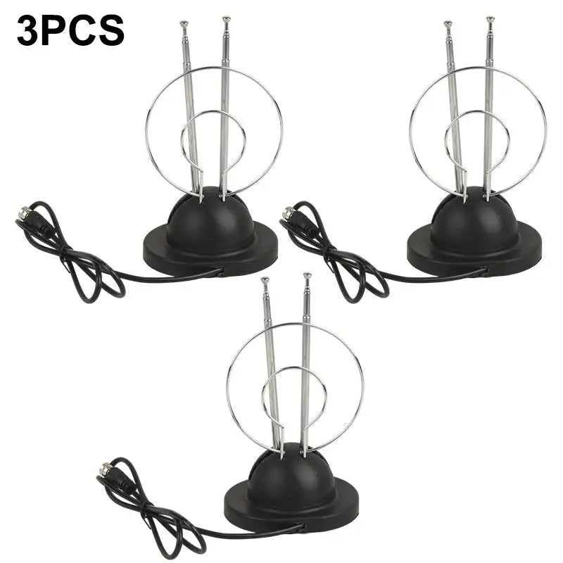 Indoor Loop Rabbit Antenna – VHF/UHF/HDTV Analog & Digital Indoor TV Antenna Axl 3PCS