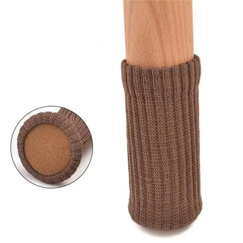 4-Pack Knitted Chair Leg Covers – Non-Slip Floor Protectors Furniture Leg Covers Axl