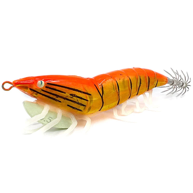 Luminous Wooden Shrimp Squid Lure – Soft Foot Fishing Bait Fishing Lure Axl 3.5 H