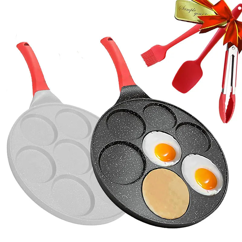 7-Cup Nonstick Mini Pancake & Egg Pan | Gas Stove Skillet Nonstick Egg Pan Axl