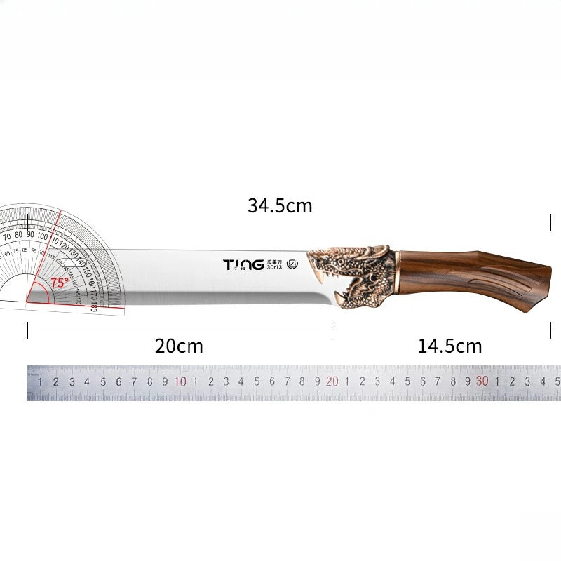 Longquan Ultra-Sharp Stainless Steel Watermelon Fruit Knife Fruit Kitchen Knife Axl Fruit knife
