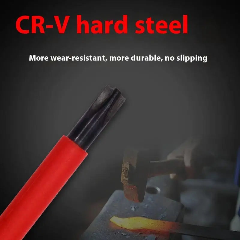 Insulated Screwdriver 1000V – Phillips & Flat CR-V Hand Tool Insulated Screwdriver Axl