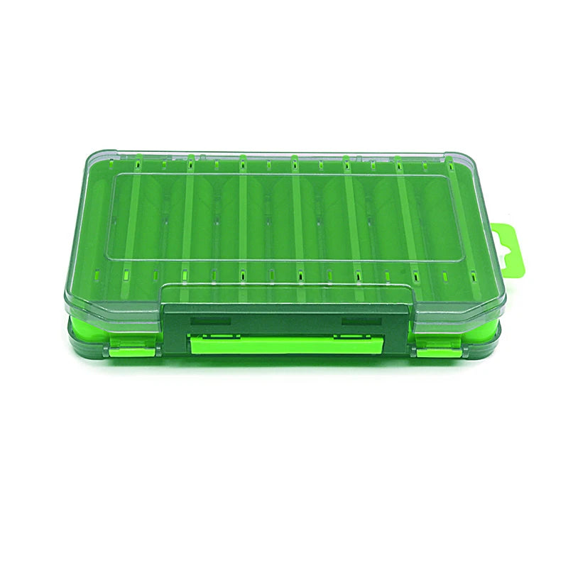 Double-Sided Waterproof Fishing Tackle Box – Lure Storage Case Fishing Tackle Box Axl green