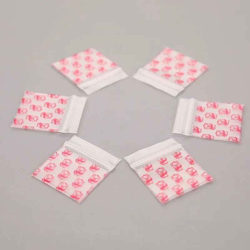 100 Pcs Mini Clear Zipper Bags – Small Plastic Storage Bags Plastic Zipper Bags Axl