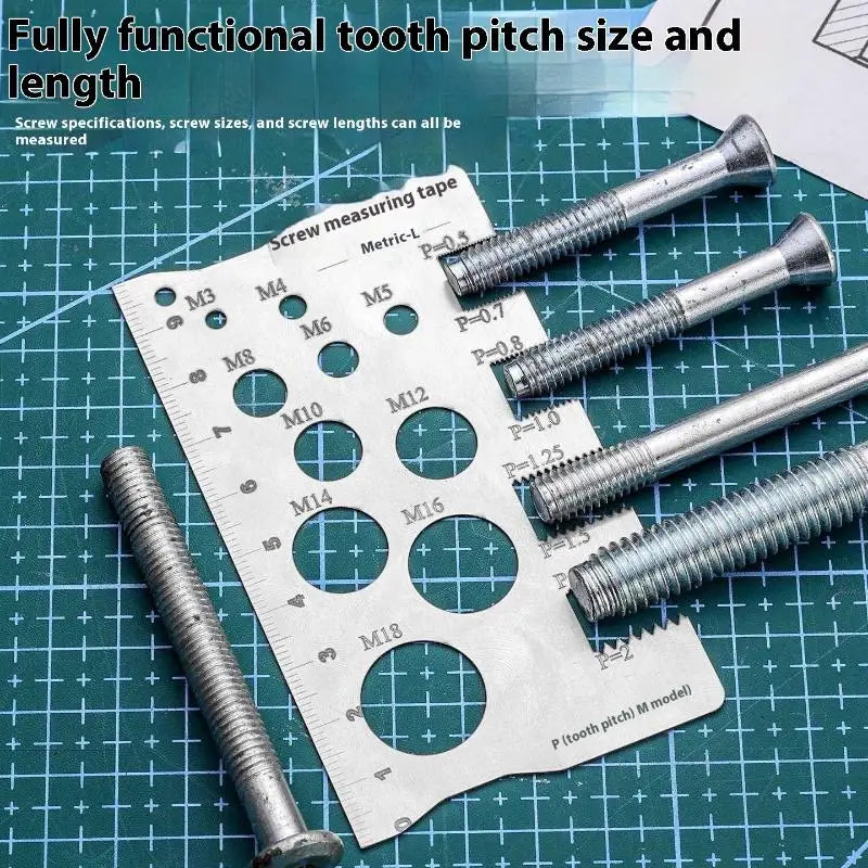 Screw Thread Pitch Gauge – Stainless Steel Metric Tool Thread Pitch Gauge Axl