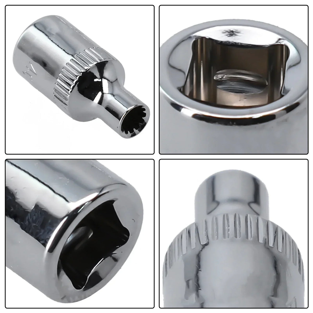 12-Point Socket Bit 1/4" Drive – Short Head 4–14mm Chrome Socket Bit Axl