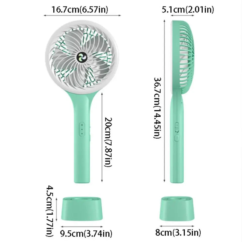 Portable Handheld Mini Fan – USB Rechargeable 2-Speed Quiet Handheld Mini Fan Axl
