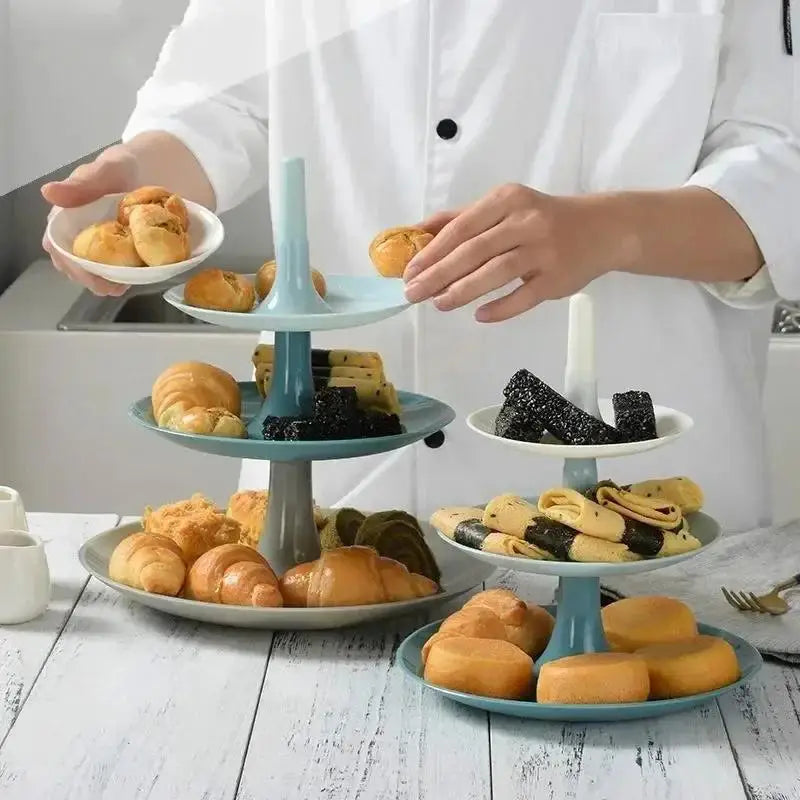 3-Tier Dessert Cake Stand | Fruit & Snack Serving Tray Tiered Serving Stand Axl