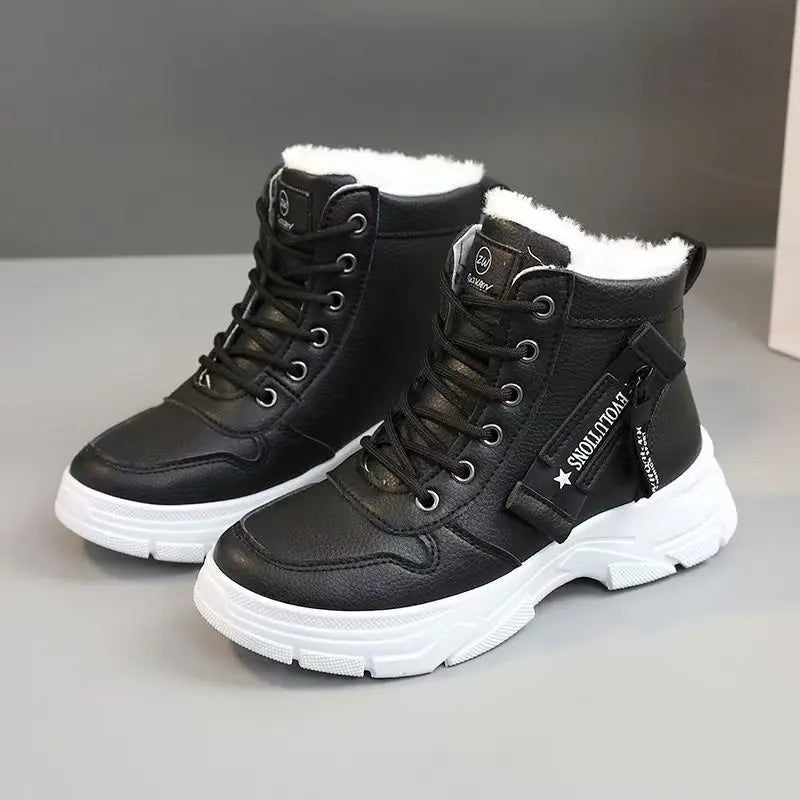 Women's Winter Snow Ankle Boots – Lace-Up Warm Casual Shoes Women's Snow Boots Axl black 36