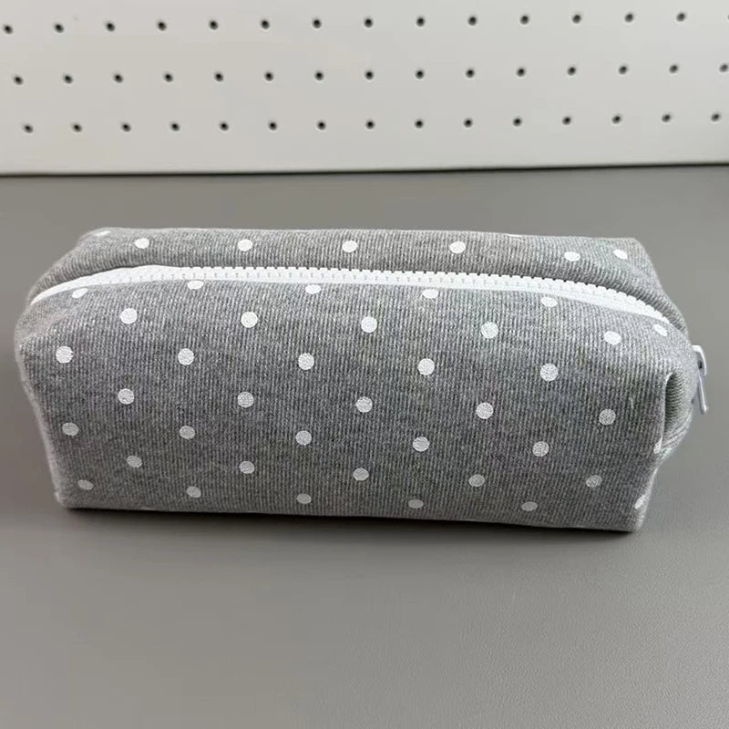 Polka Dot Pencil Case – Large Capacity Soft Touch Pen Bag Pencil Case Axl A1