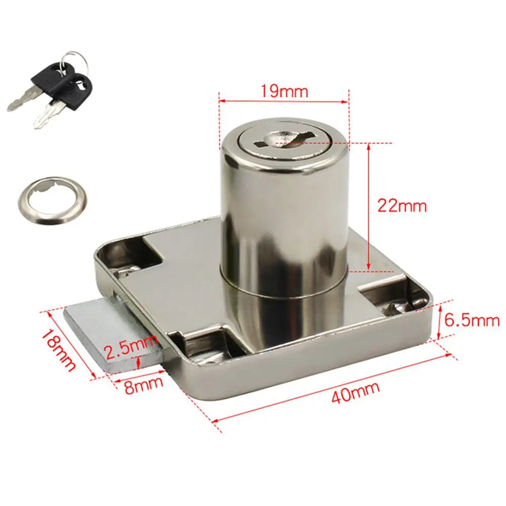 Zinc Alloy Drawer Lock with 2 Keys – Cabinet & Desk Security Cabinet Drawer Lock Axl Medium