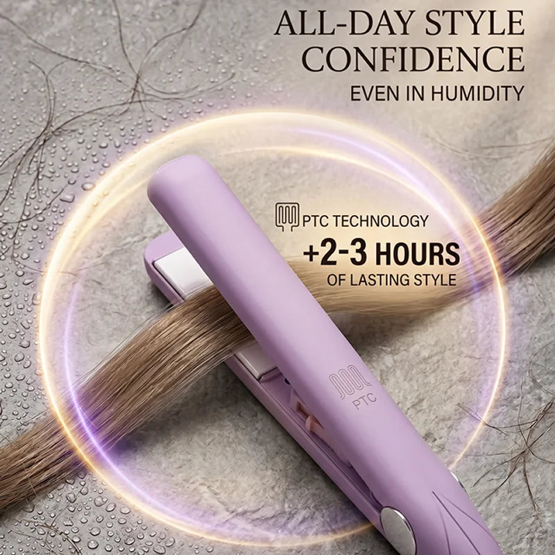 3-in-1 Mini Ceramic Hair Straightener & Curling Iron | Flat Iron Hair Straightener Iron Axl
