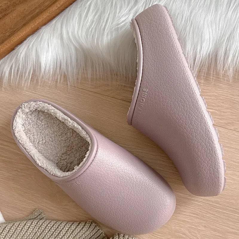 HAJINK Women's Furry Plush Indoor Slippers – Cozy Winter House Shoes Women's Slippers Axl Light Purple 42-43