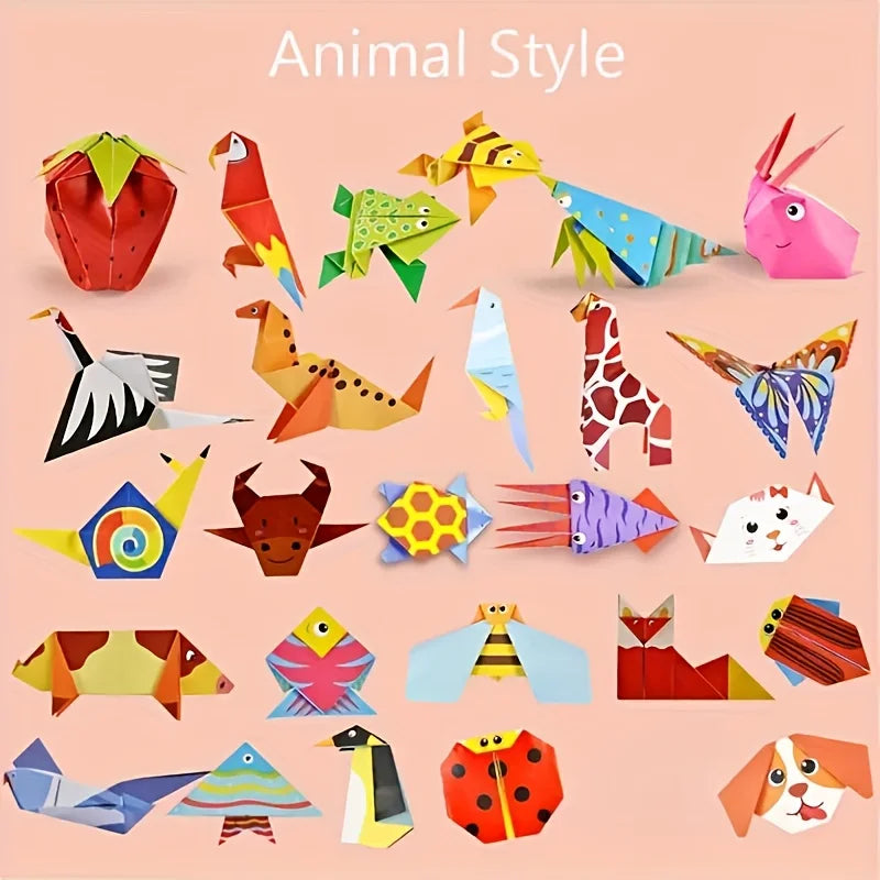 Origami Fun Kit – Guiding Book & 54 Sheets Beginner Craft Origami Craft Kit Axl