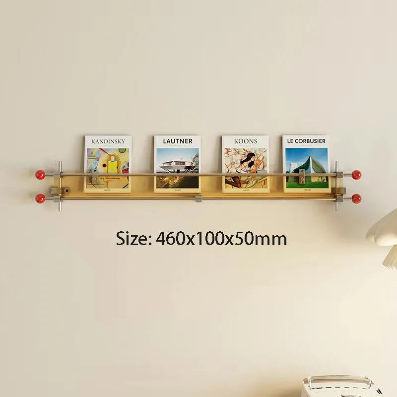 Wall Mounted Bookshelf – Nordic Minimalist Metal Floating Shelf Floating Wall Shelf Axl Yellow