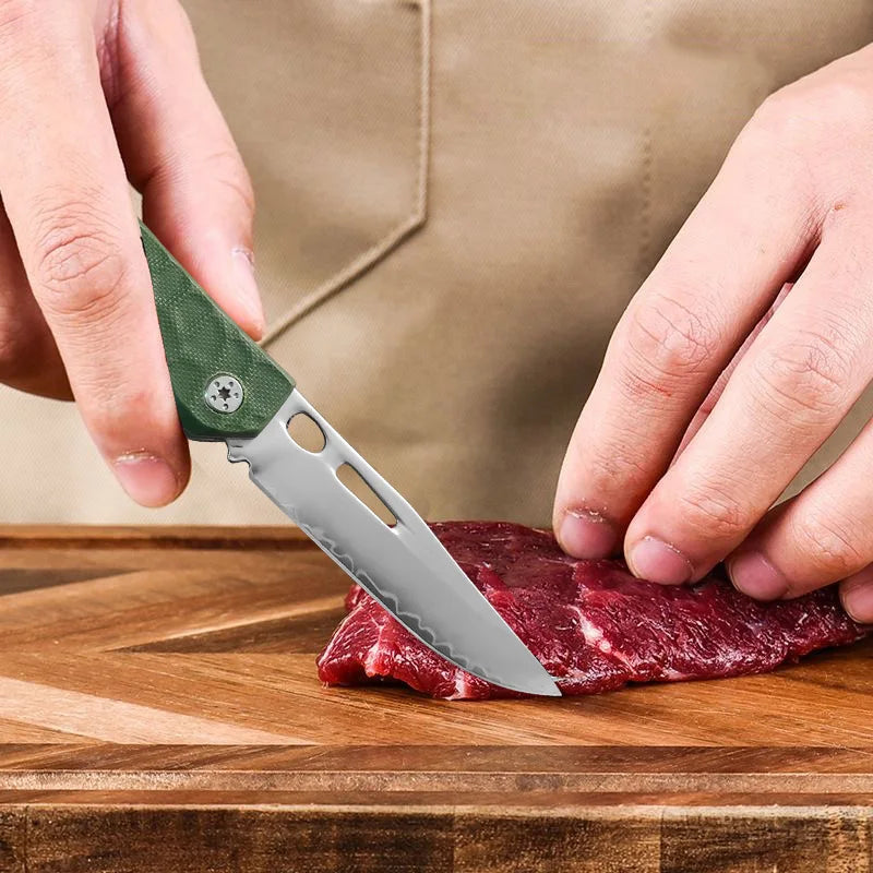 InLeung Folding Kitchen Knife – Sharp Stainless Steel Chef Knife Folding Kitchen Knife Axl