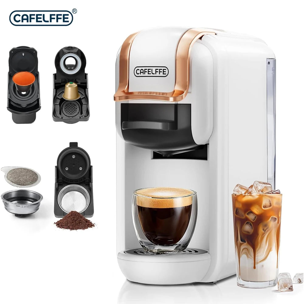 Cafelffe 4-in-1 Capsule Espresso Machine | Hot & Cold Brew Capsule Espresso Machine Axl