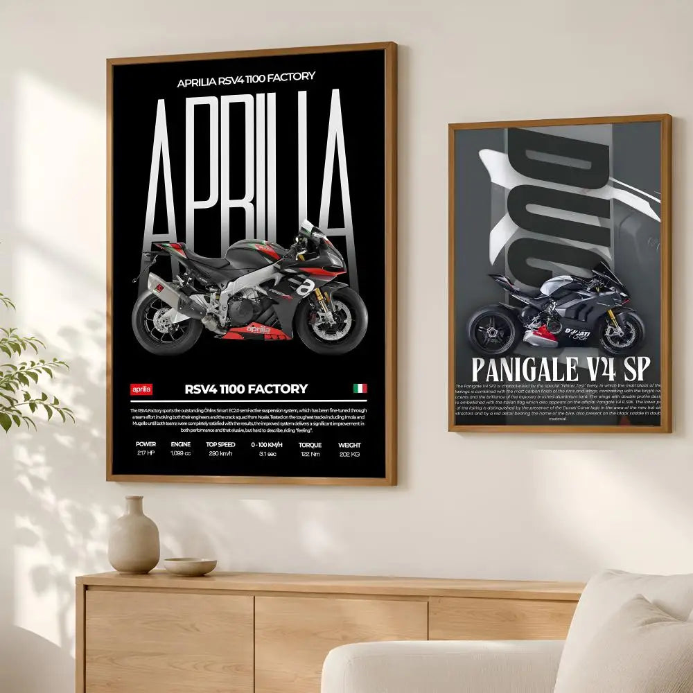 Aprilia Self-Stick HD PVC Wall Art Poster – Waterproof Decor Wall Art Poster Axl