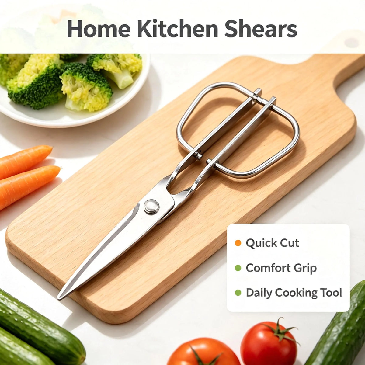 Detachable Stainless Steel Kitchen Scissors | Multi-Use Shears Kitchen Scissors Axl