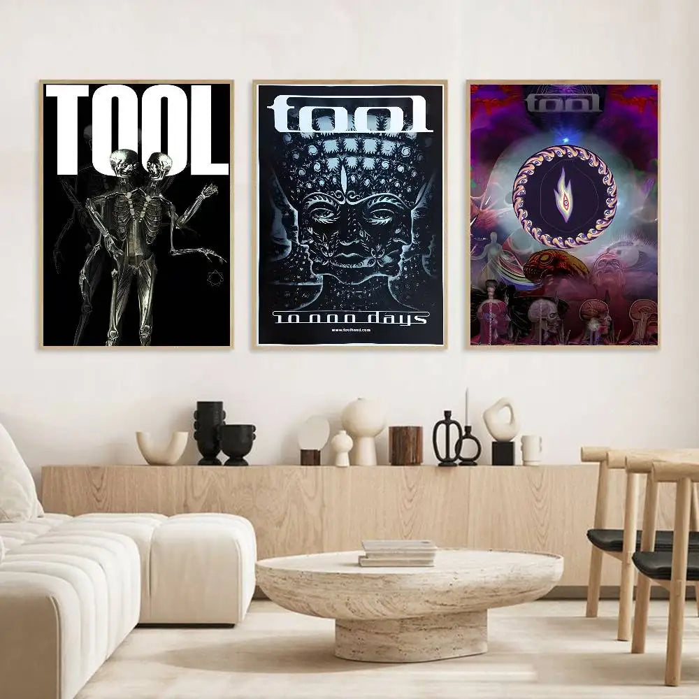 Tool Band Lollapalooza Texas Poster – Waterproof Self-Adhesive Concert Wall Poster Axl