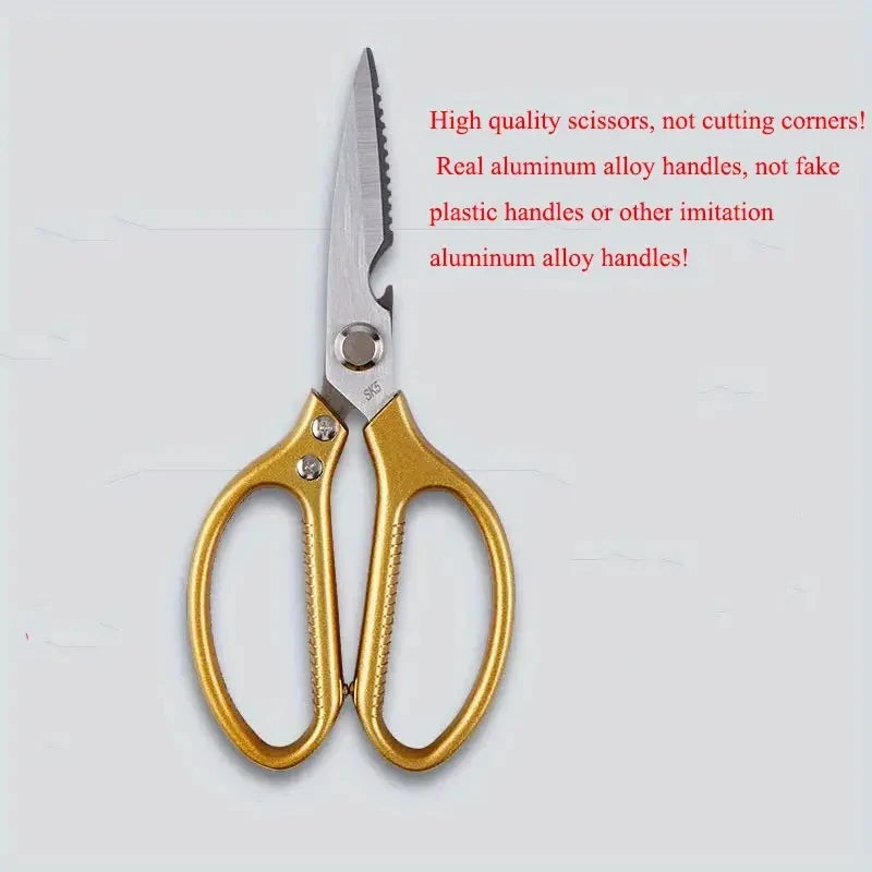 8.5" Multi-Functional Kitchen Scissors – Stainless Steel Shears Kitchen Scissors Axl Golden 1pc