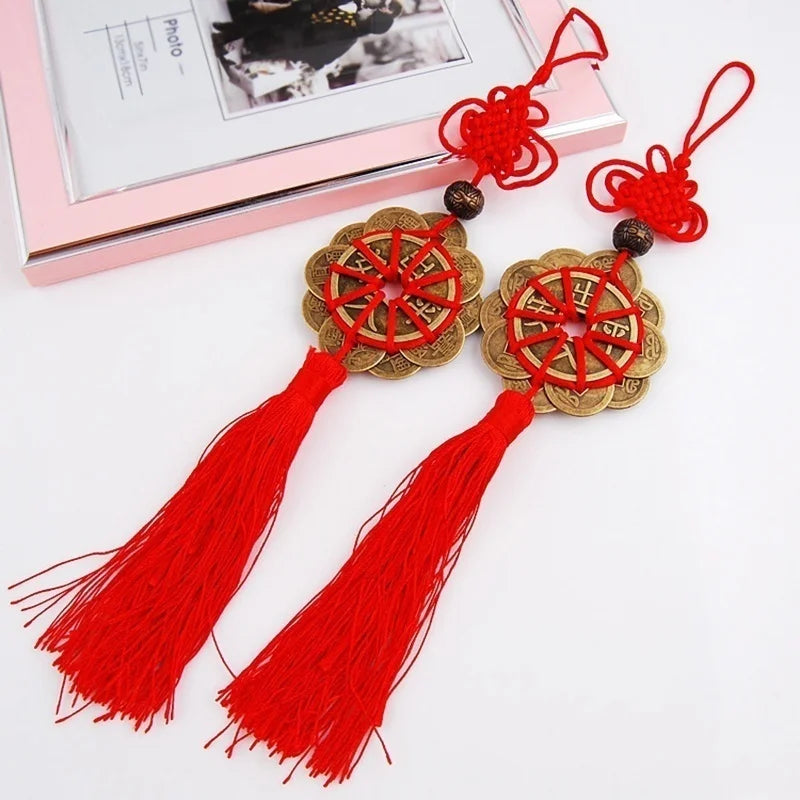 Feng Shui Mystic Knot Lucky Coins Wall Hanging Decor Wall Hanging Decor Axl