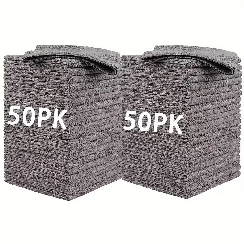 50-Pack Microfiber Cleaning Cloths – Lint-Free Reusable Towels Microfiber Cleaning Cloths Axl