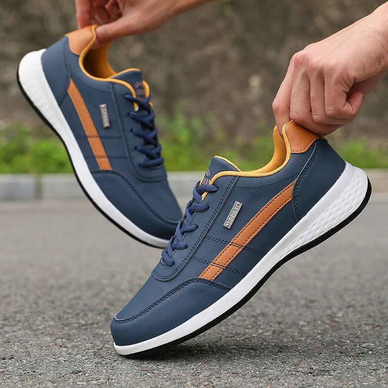 ZULIWAGN Men's Lightweight Anti-Slip Vulcanized Sneakers | Plus Size Men's Sneakers Axl Blue 44
