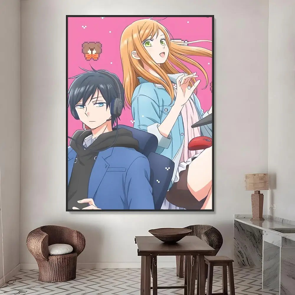 Yamada-kun at Lv999 Anime Poster HD Waterproof PVC Wall Sticker Anime Wall Sticker Axl White15 15X20cmNoframe