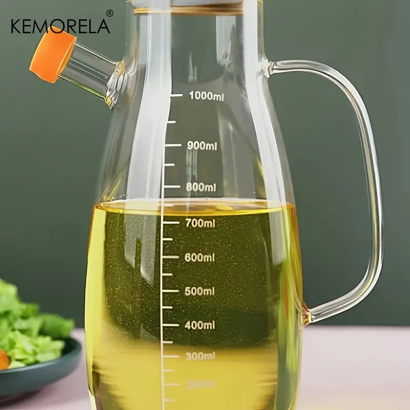 KEMORELA Glass Olive Oil Bottle – Leak-Proof Dispenser Oil Bottle Dispenser Axl