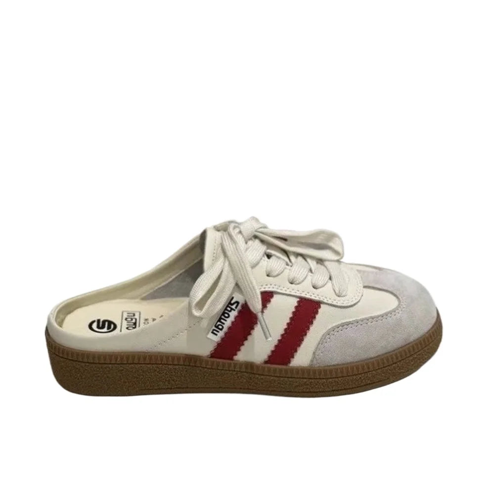 Women's Platform Mule Sneakers – Slip-On Flat Clogs Platform Mule Sneakers Axl