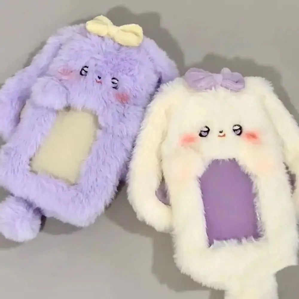 Plush Cartoon Animal Photocard Holder – Rabbit, Dog & Cat Photocard Holder Axl