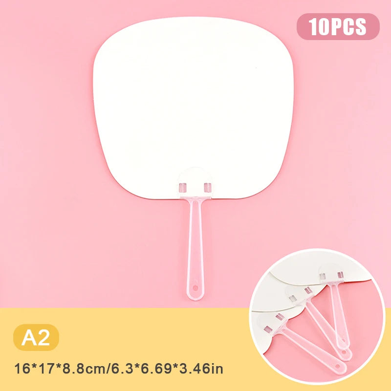 10-Pack Blank Round Hand Fans – DIY Craft, Dance & Wall Decor DIY Craft Fan Axl A2