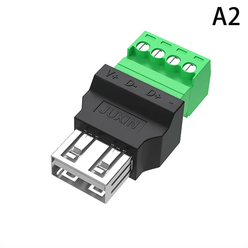USB 2.0 Type A Male/Female Connector Adapter Screw Terminal USB Connector Adapter Axl female