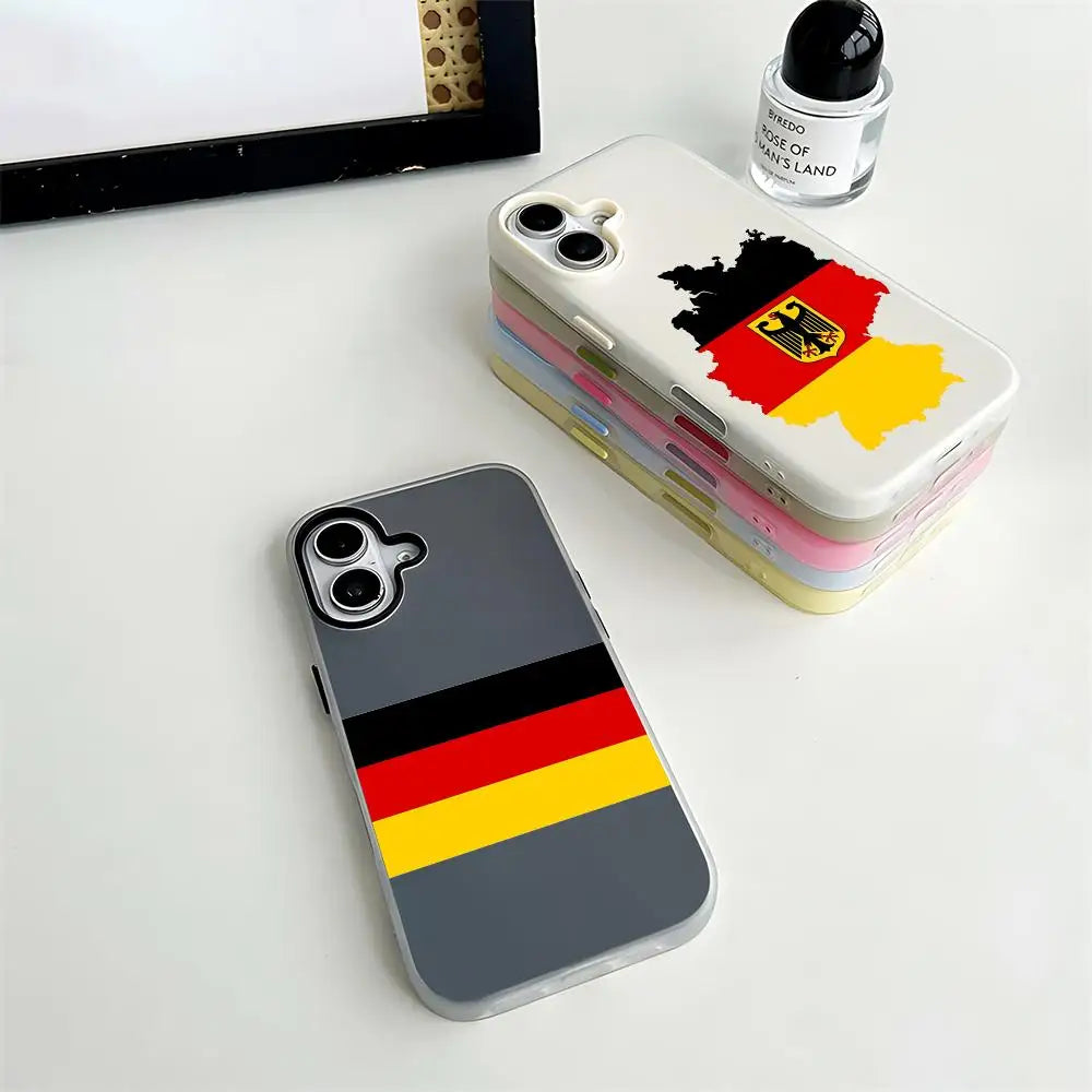 Germany Flag 2-in-1 iPhone Case with Card Holder | TPU Cover iPhone Wallet Case Axl