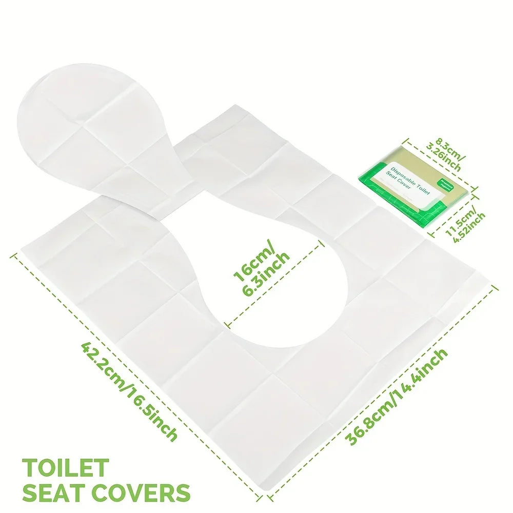 Disposable Toilet Seat Covers 10-Pack | Flushable Travel Toilet Seat Covers Axl
