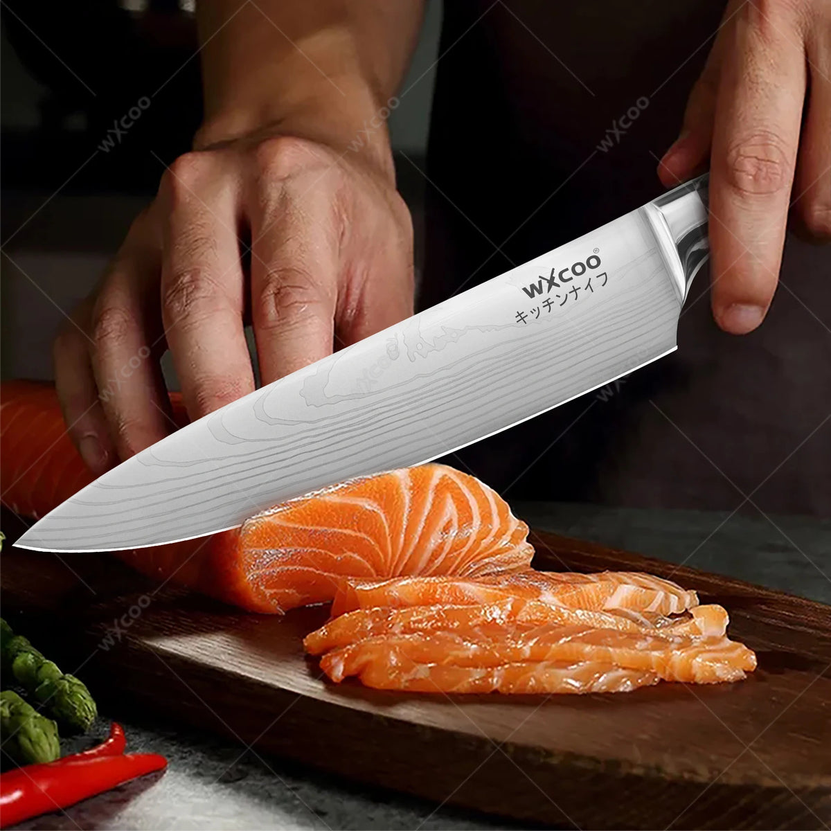 WXCOO Chef's Knife Set – Stainless Steel Kitchen Knives & Gift Box Kitchen Knife Set Axl