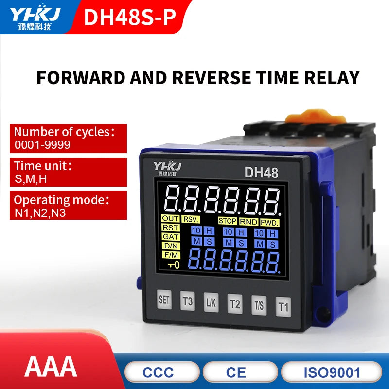 DH48S-P Programmable Time Delay Relay 12V–220V + Socket Base Programmable Time Relay Axl DH48S-P DC24V