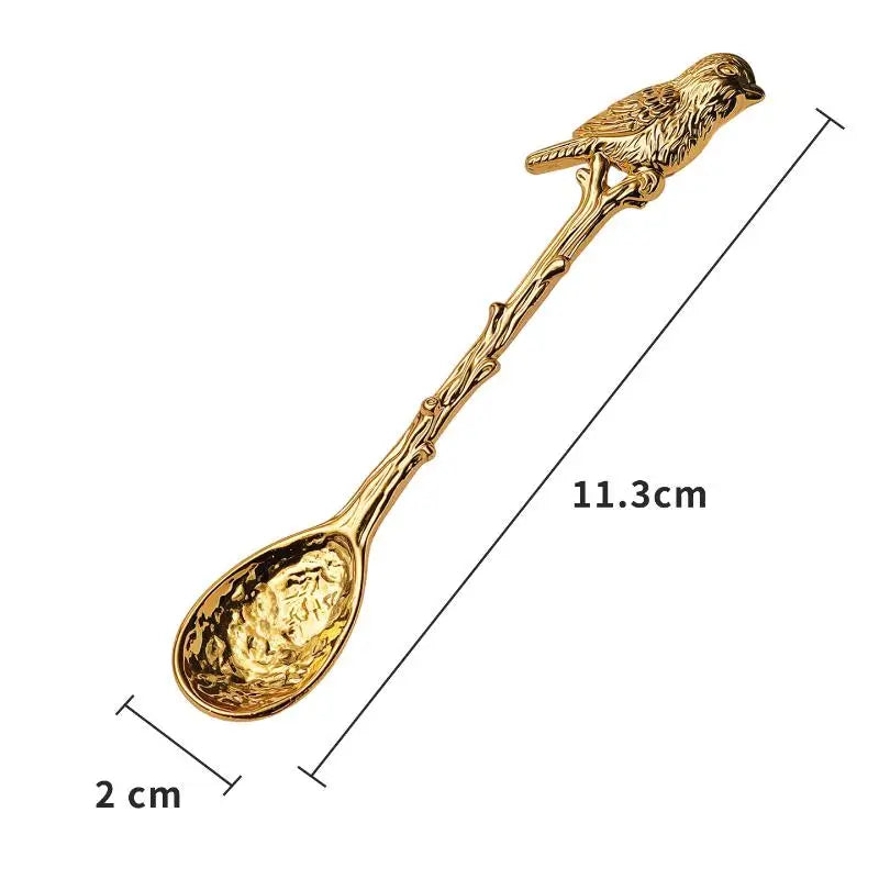 Retro Zinc Alloy Dessert Coffee Stirring Spoon – Dragonfly Design Dessert Stirring Spoon Axl A