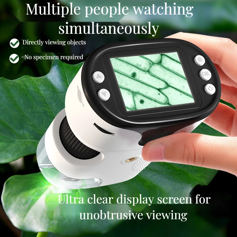 Handheld Digital Microscope with Screen & Photo Sharing – 5000X Digital Microscope Axl
