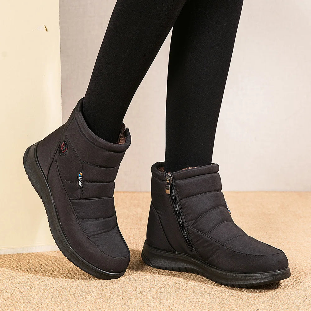 Waterproof Winter Snow Boots – Plush Lined Non-Slip Ankle Winter Snow Boots Axl