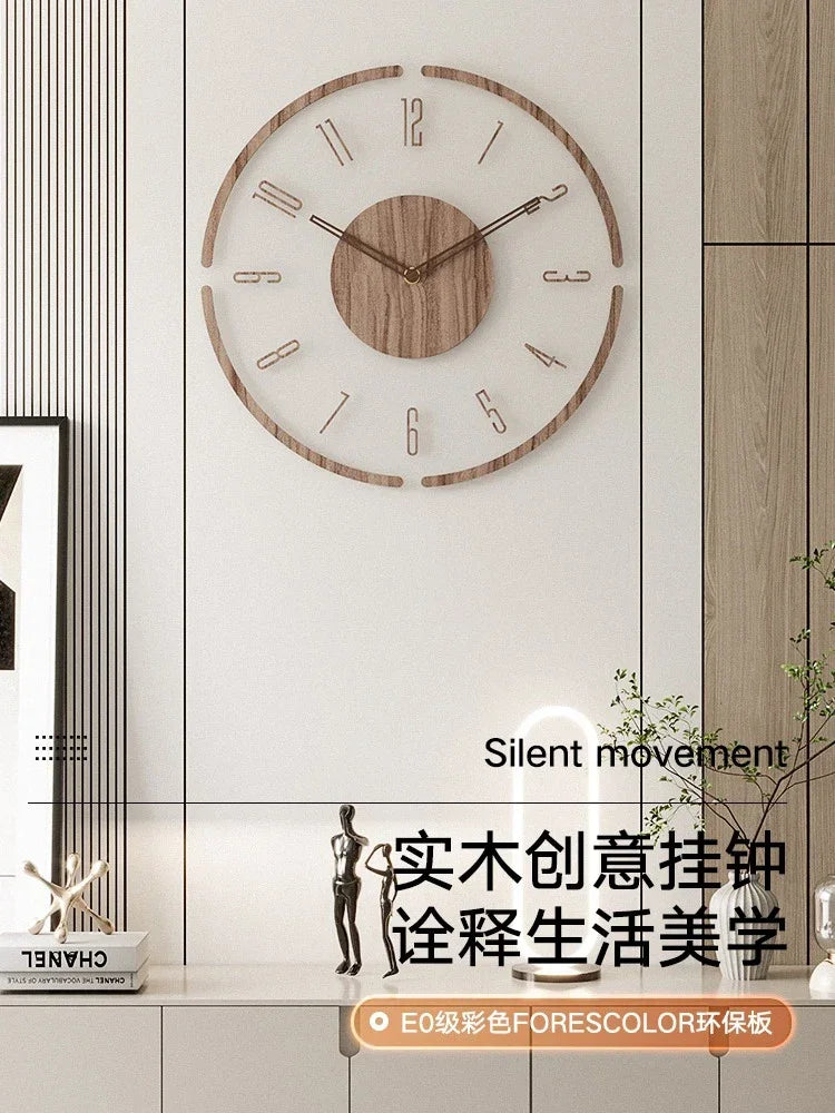 Acrylic & Wood Silent Wall Clock – Modern Living Room Decor Silent Wall Clock Axl