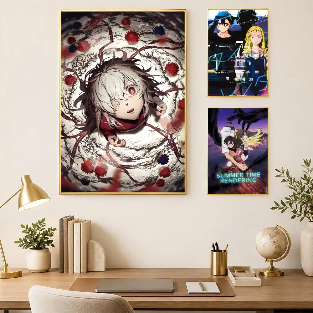 Summer Time Rendering Anime Poster – Self-Stick HD Wall Art Anime Wall Poster Axl