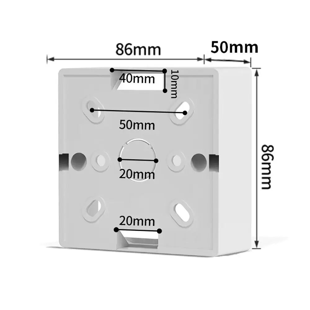 86 Type PVC Junction Box 33/50mm – Switch Socket Install Box Electrical Junction Box Axl