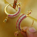 Huitan Cubic Zirconia Hoop Earrings – Geometric Women's Jewelry Hoop Earrings Axl E5480