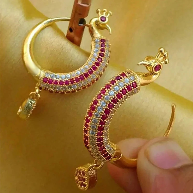 Huitan Cubic Zirconia Hoop Earrings – Geometric Women's Jewelry Hoop Earrings Axl E5480