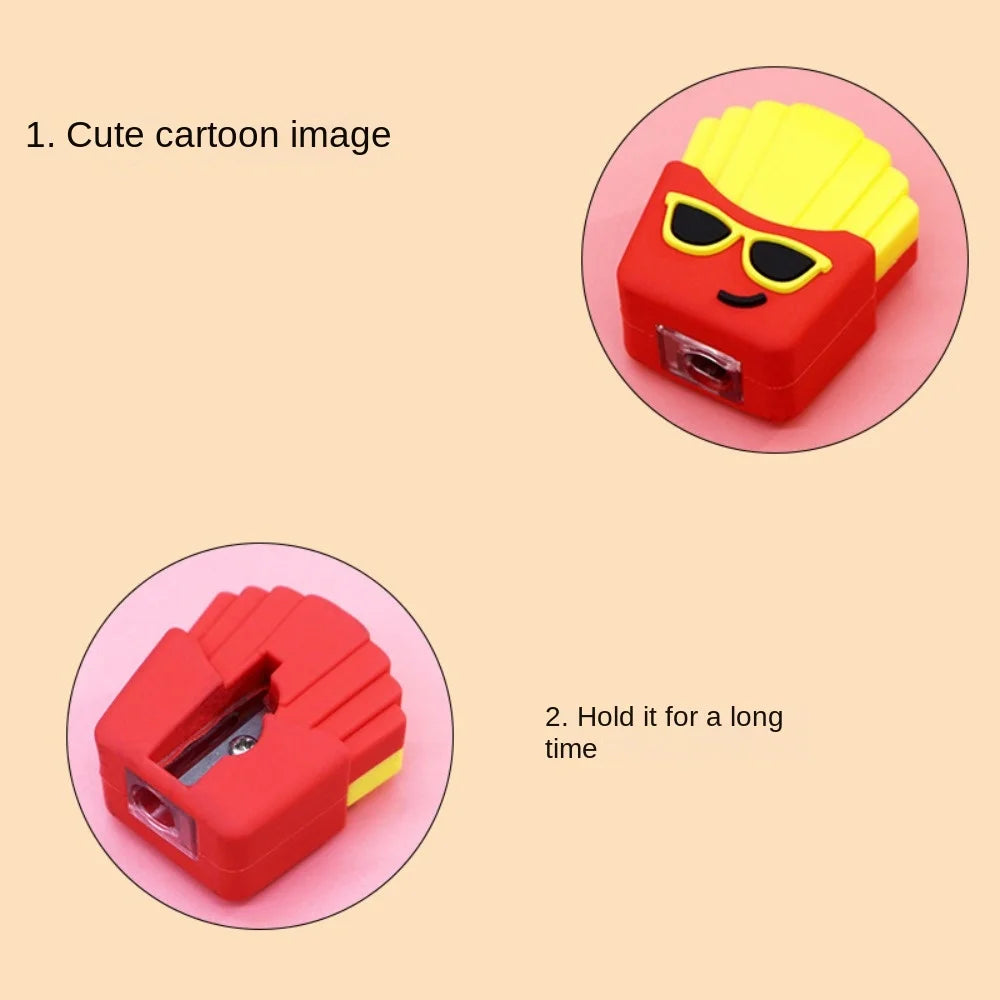 Kawaii Animal Mini Pencil Sharpener with Keychain – Cartoon Mini Pencil Sharpener Axl