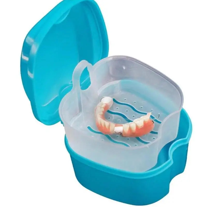 Leakproof Denture Storage Case with Rinsing Basket | Travel Box Denture Storage Case Axl