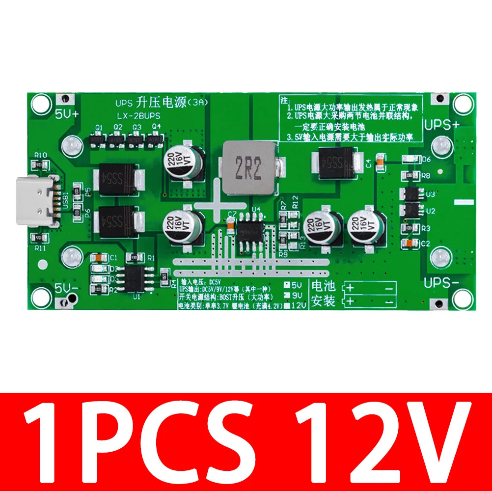 Type-C 15W 18650 Lithium Battery Charger Module DC-DC Boost UPS Battery Charger Module Axl 12V